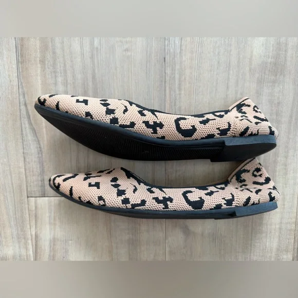 Rothy's Black and Tan Leopard Print Flats - Picture 8 of 11